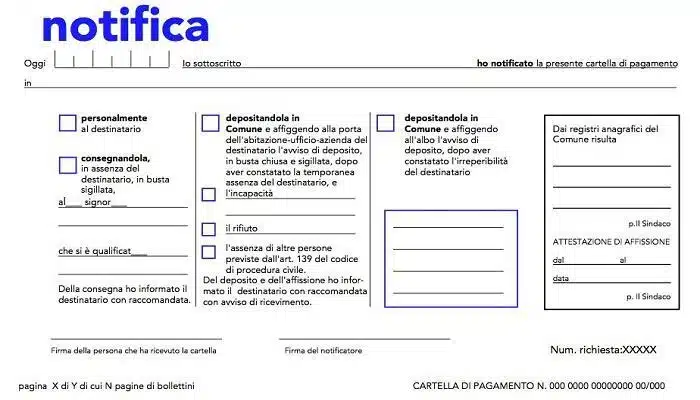 cartelle di pagamento